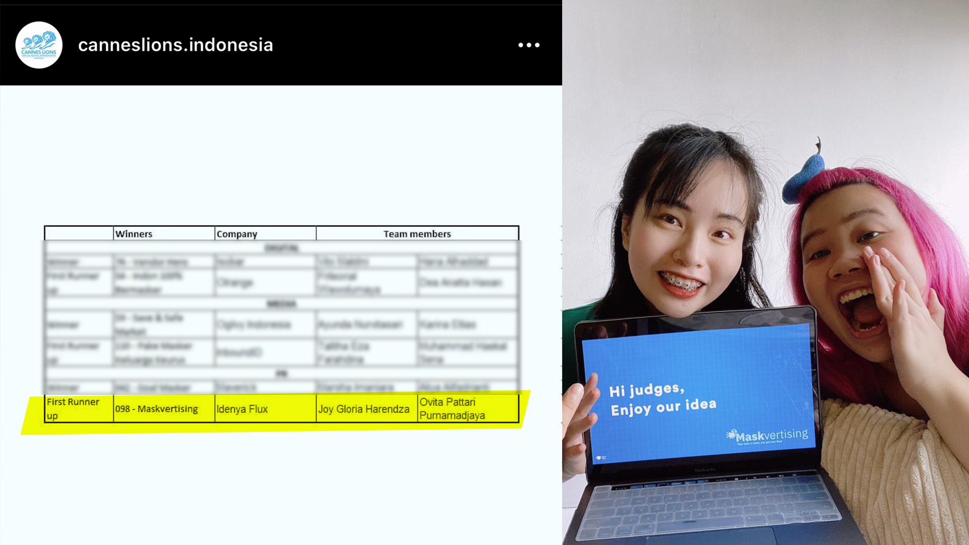 Idenya Flux Menang Young Cannes Young Lions (Hampir)