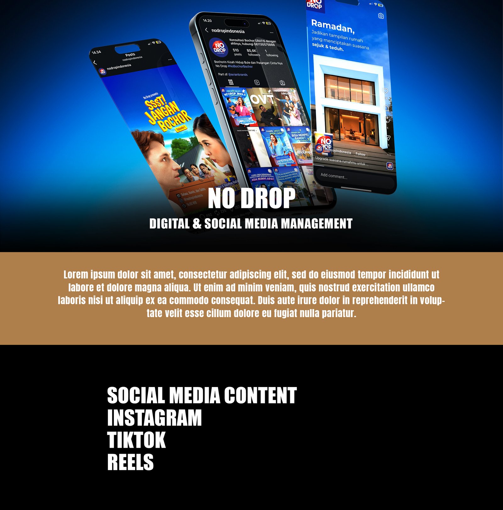 No Drop social media